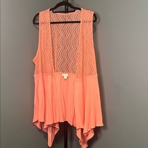 Belle Du Jour Coral Lace Cardigan